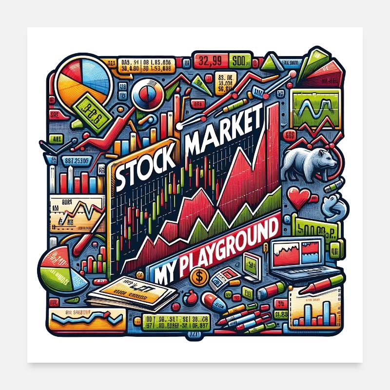 Trading ma passion cool trading design Poster 60 x 60 cm