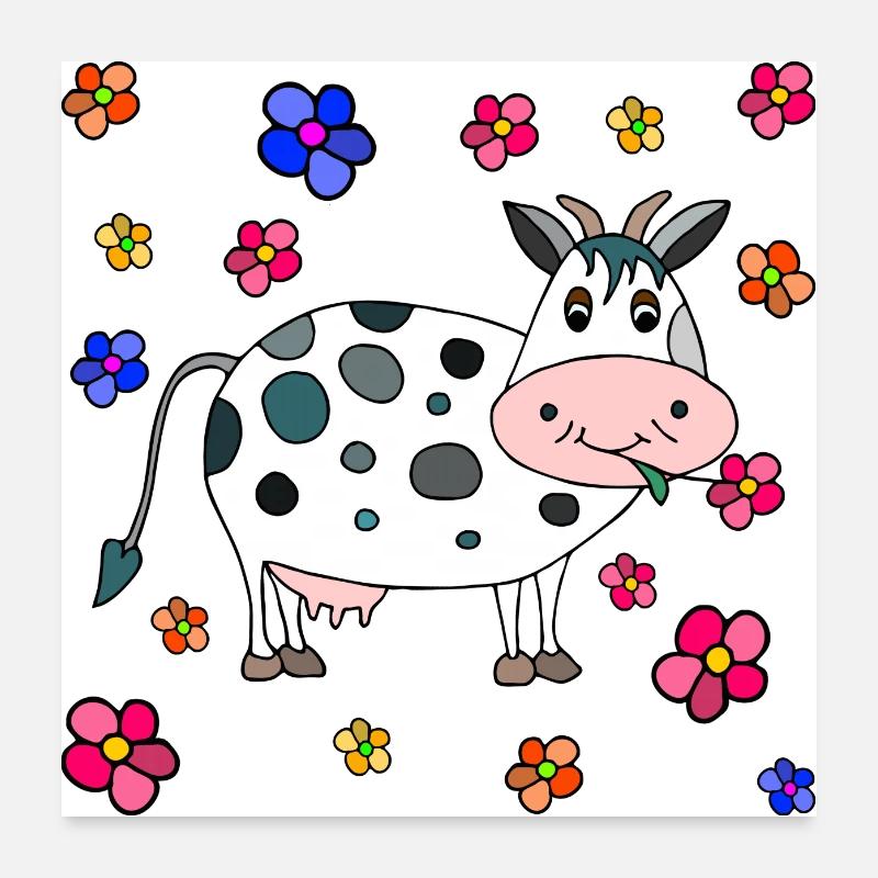 Cow Poster 24" x 24" (60x60 cm)
