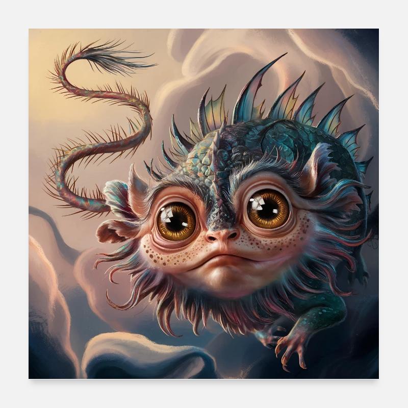 Petite créature drôle mystique Poster 60 x 60 cm