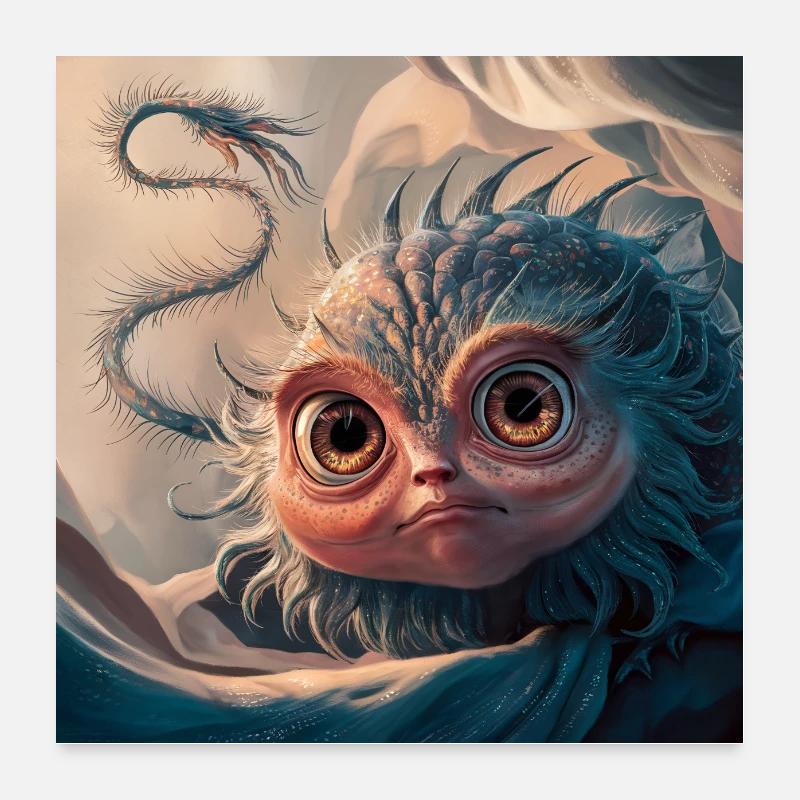 Little mystical funny creature Poster 24" x 24" (60x60 cm)