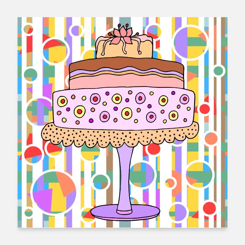 Gâteau Poster 60 x 60 cm