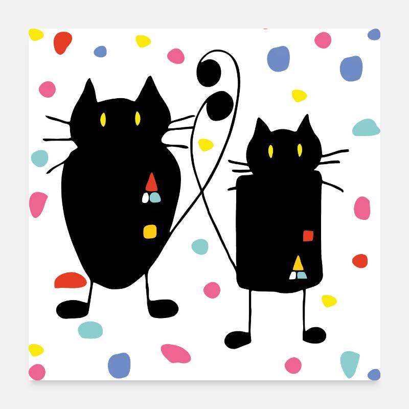 Cats Poster 24" x 24" (60x60 cm)