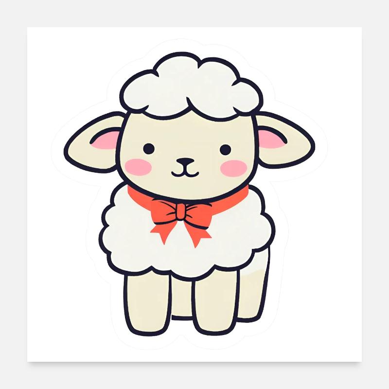 Lamm Poster 60x60 cm