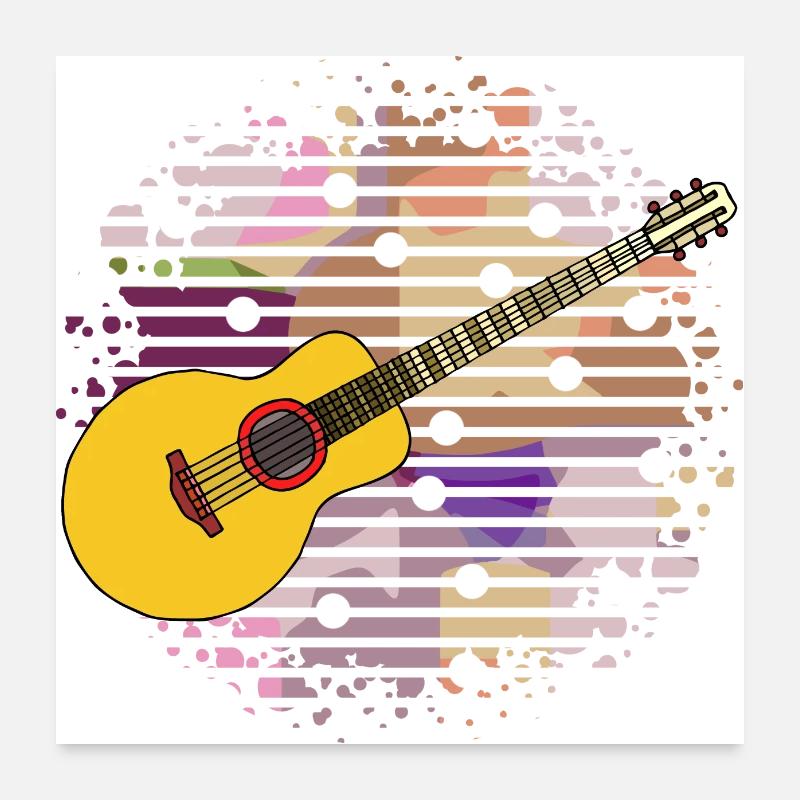 Gitarre Poster 60x60 cm