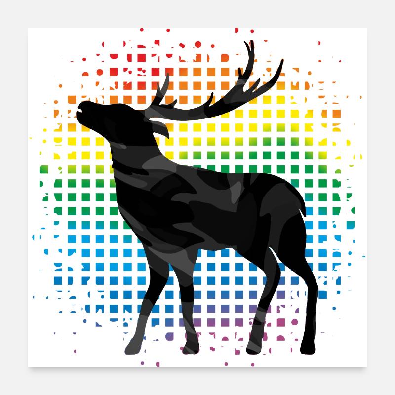 Cerf Poster 60 x 60 cm