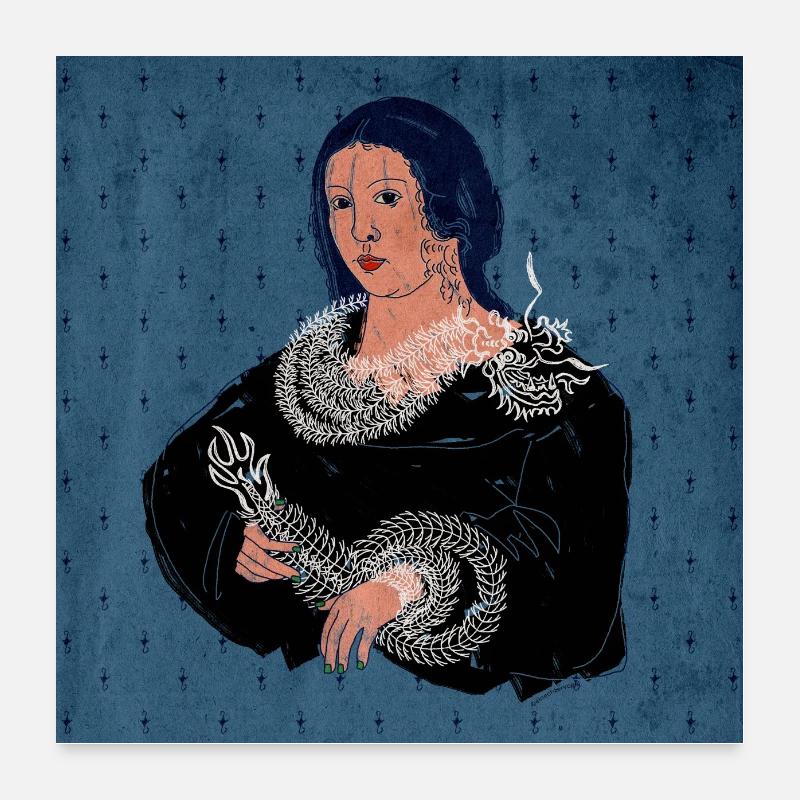 Mona and the Ghost Dragon Poster 24" x 24" (60x60 cm)