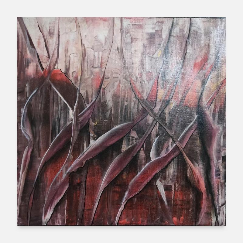 Flamme - Poster 60 x 60 cm - blanc