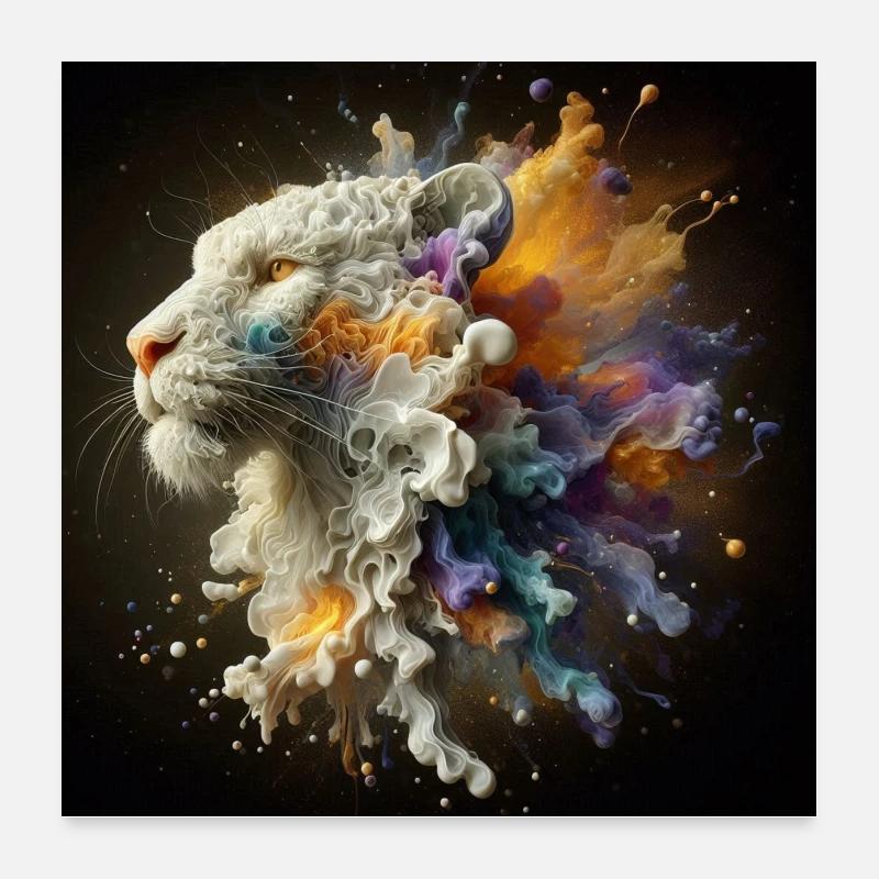 Les Panthers mystiques Poster 60 x 60 cm