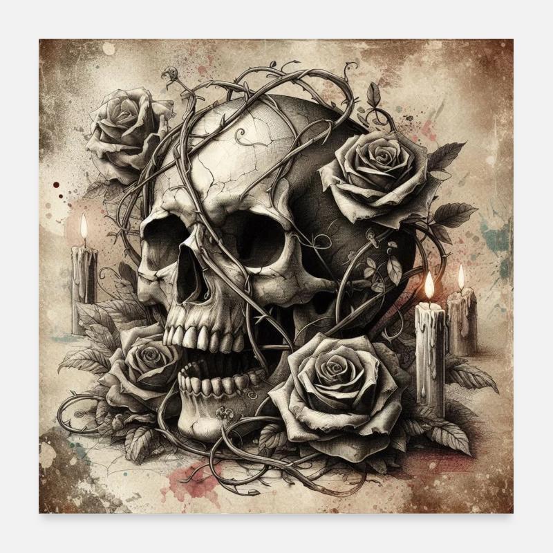 Beauté éphémère 3 Poster 60 x 60 cm