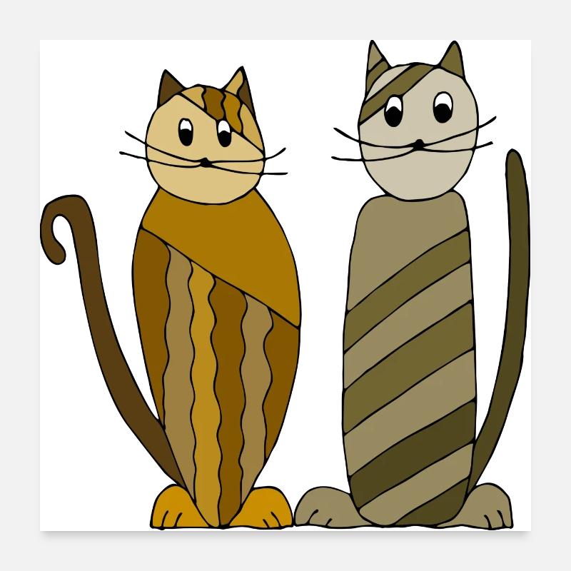 Chats Poster 60 x 60 cm