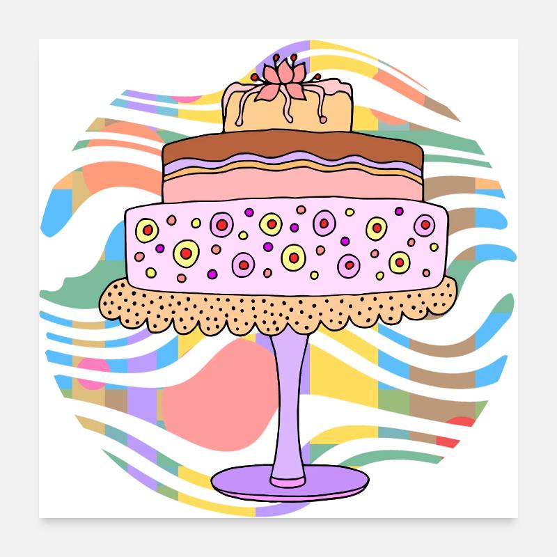 Gâteau Poster 60 x 60 cm