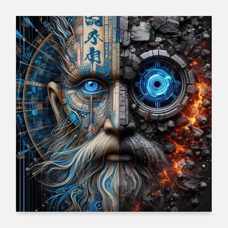 Futur antique Poster 60 x 60 cm
