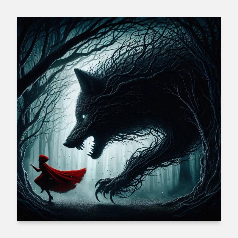 Direwolf and Red Coat Poster 24" x 24" (60x60 cm)
