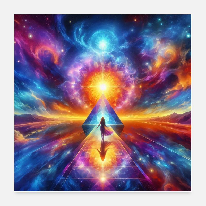 Pfad zum Spektrumpyramid 2 Poster 60x60 cm