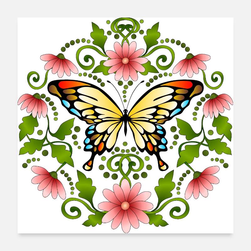 Butterfly Poster 24" x 24" (60x60 cm)