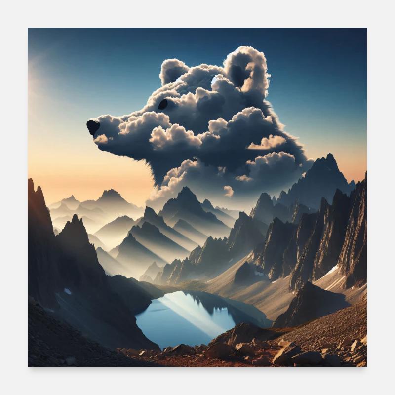 Ours des montagnes Poster 60 x 60 cm