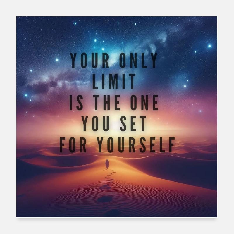 Votre seule limite - Poster 60 x 60 cm - blanc