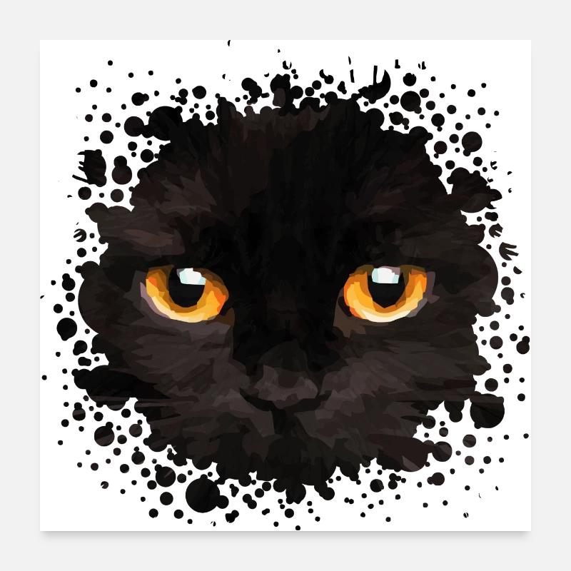 Cat - Poster 24" x 24" (60x60 cm) - white