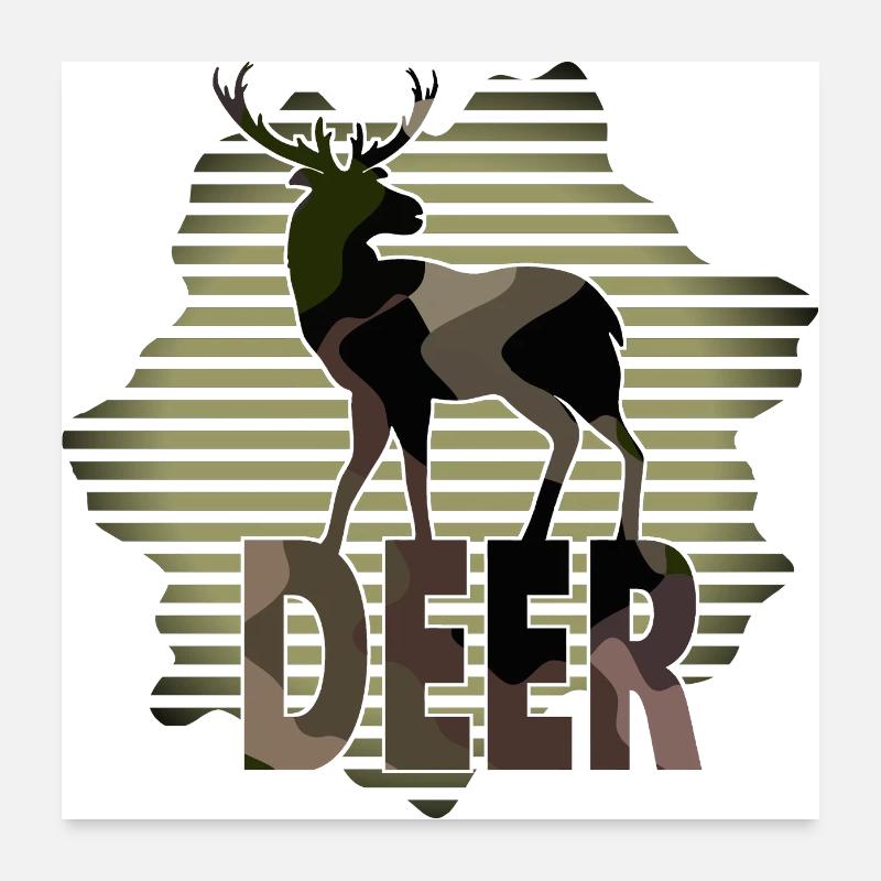 Cerf Poster 60 x 60 cm