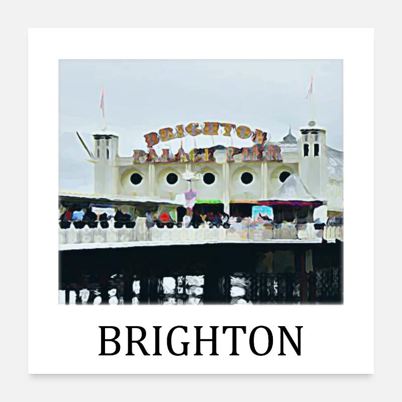 Brighton - Poster 24" x 24" (60x60 cm) - white