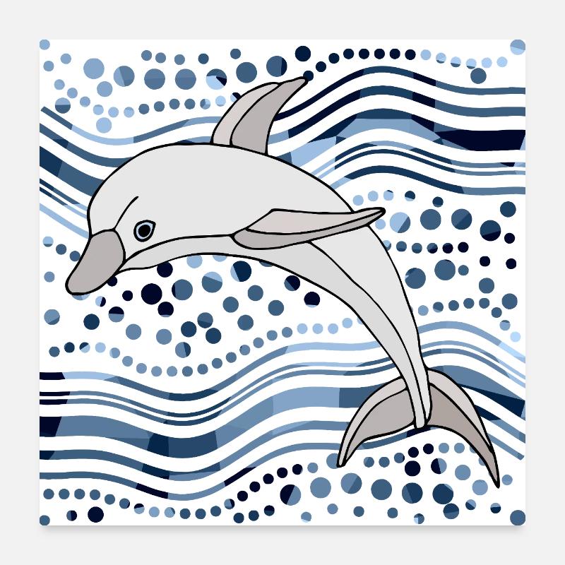 Dauphin Poster 60 x 60 cm