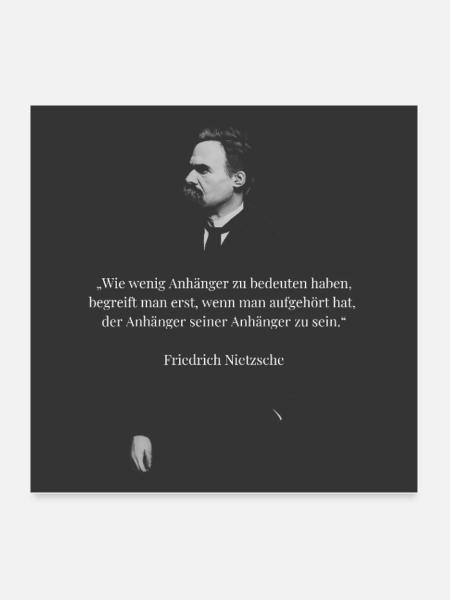 Friedrich Nietzsche – Anhänger - Poster 60x60 cm - Weiß - Vorne