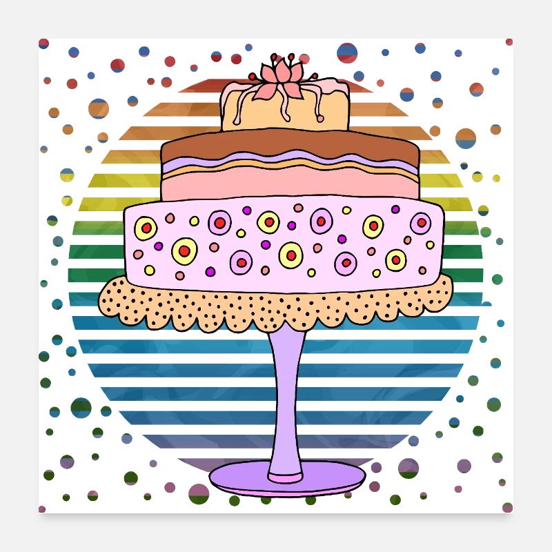 Gâteau Poster 60 x 60 cm