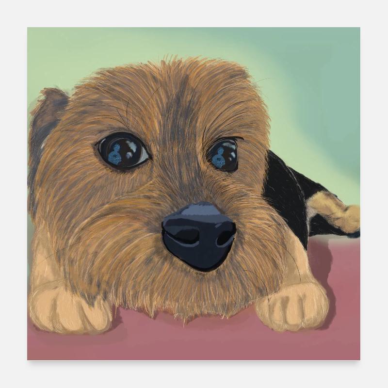 Dog eyes or love reflex Poster 24" x 24" (60x60 cm)