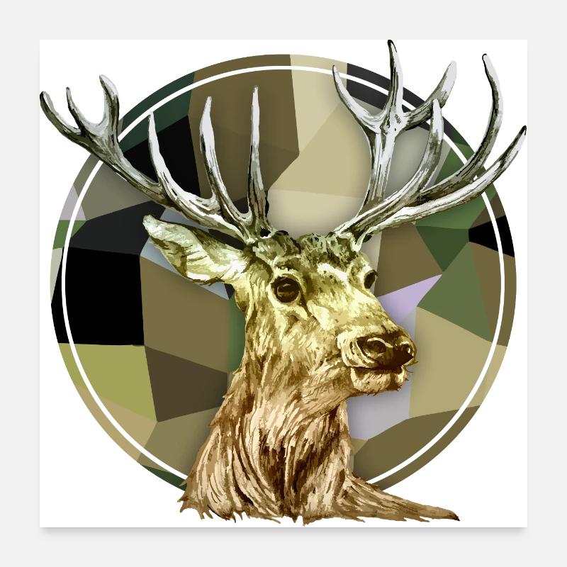 Cerf Poster 60 x 60 cm