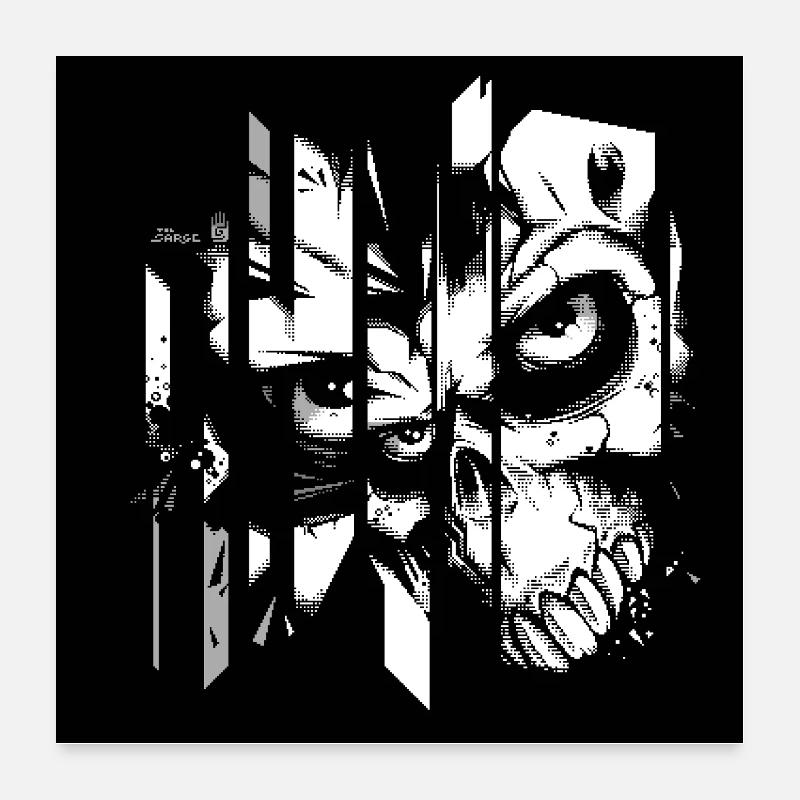 Schädel-Spalter Poster 60x60 cm