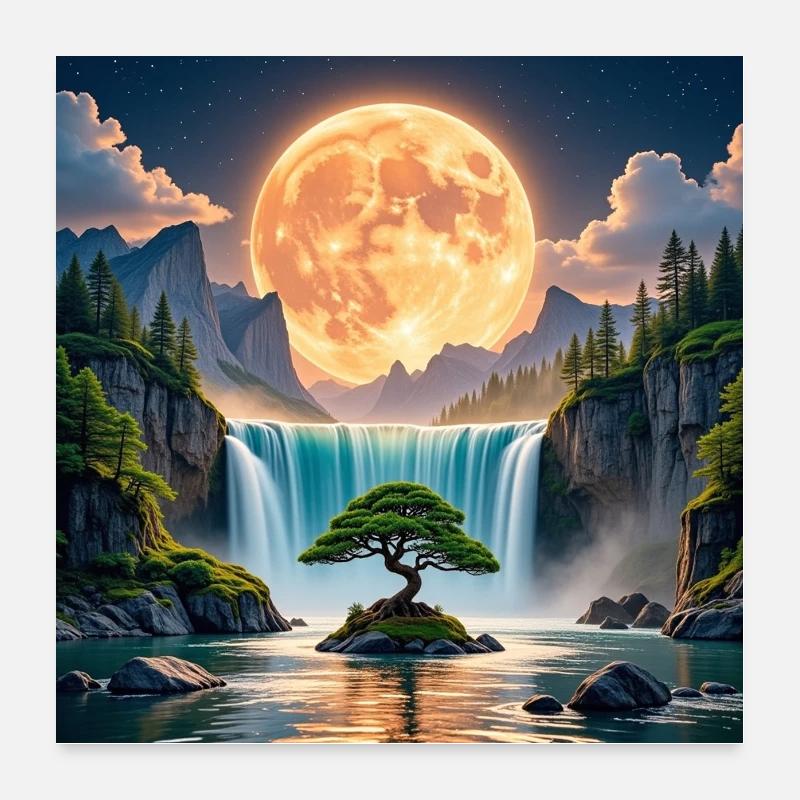 Harmonious Night 2 Poster 24" x 24" (60x60 cm)