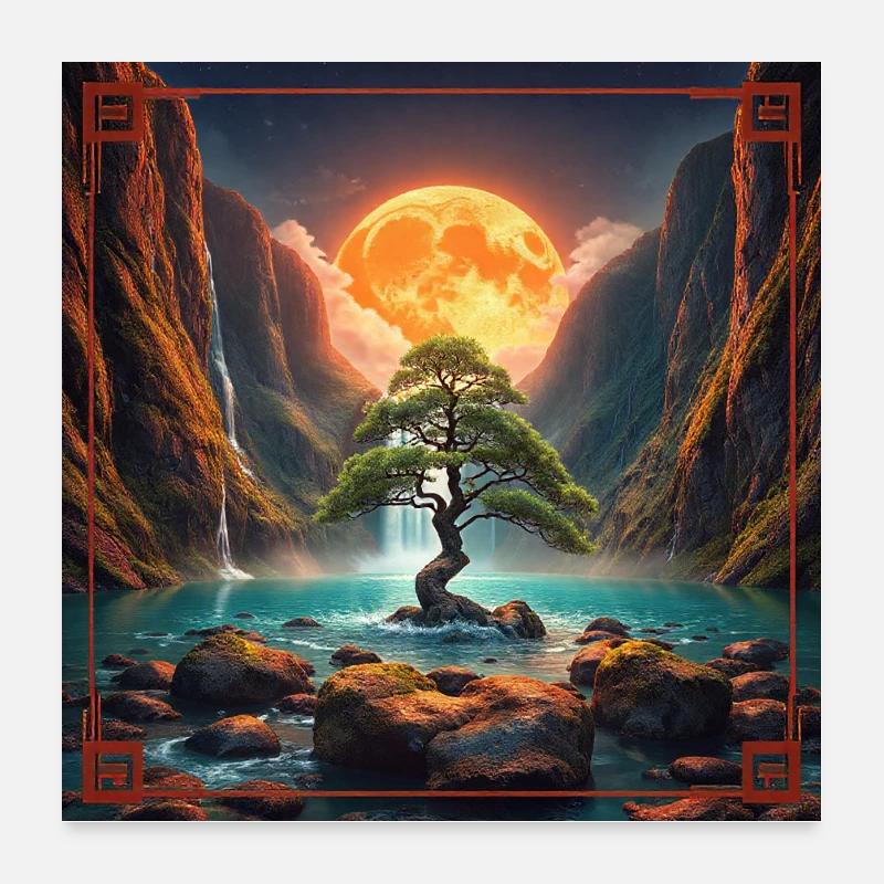 Harmonious Night 7 Poster 24" x 24" (60x60 cm)