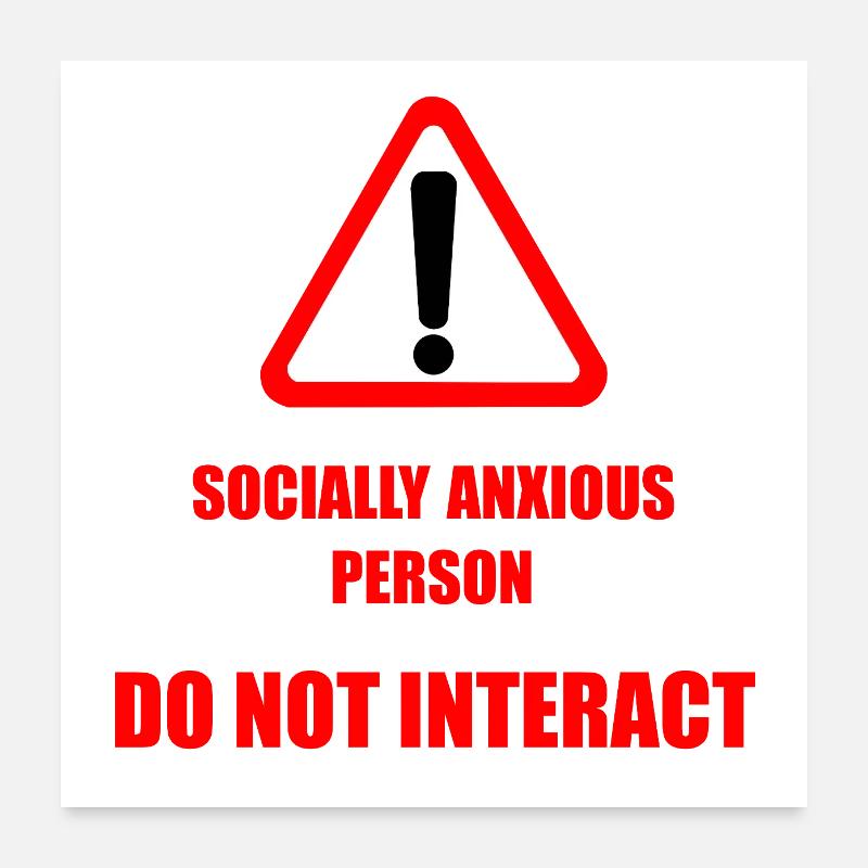 Ne pas interagir Poster 60 x 60 cm