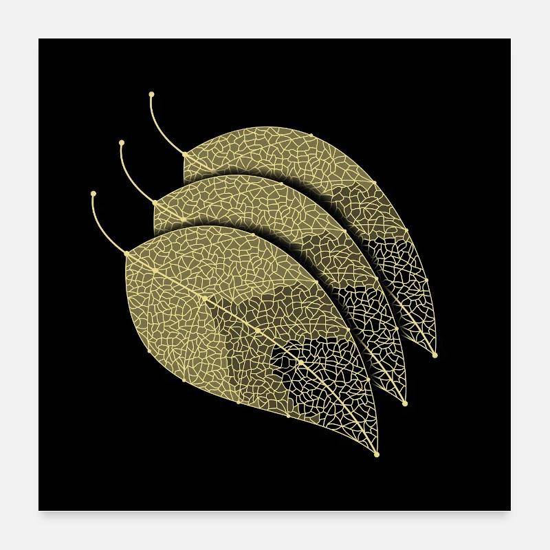 Feuilles élégantes Poster 60 x 60 cm