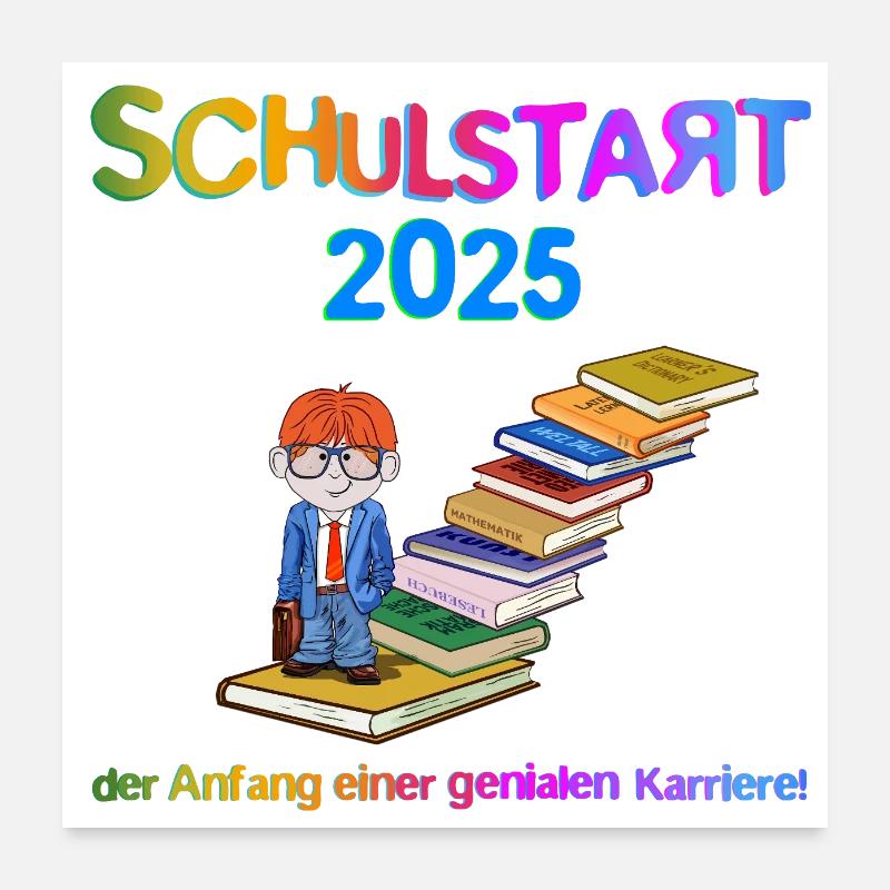 Début de l’école en 2025 Poster 60 x 60 cm