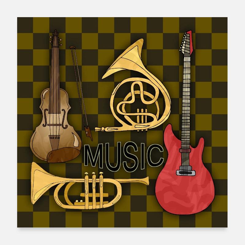 Musical instruments Poster 24" x 24" (60x60 cm)