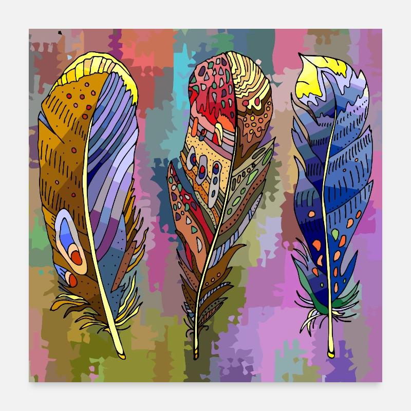 Feder Poster 60x60 cm