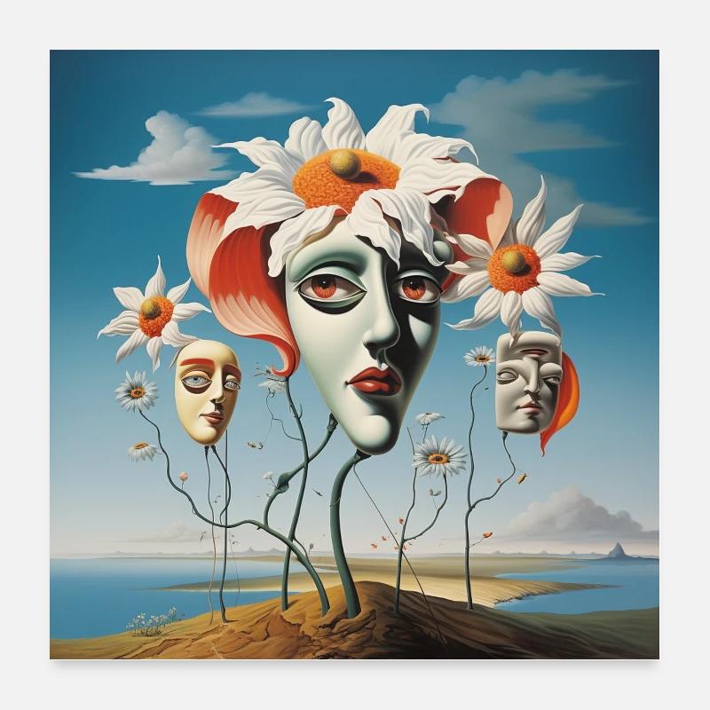 Masques de fleurs Dream Poster 60 x 60 cm