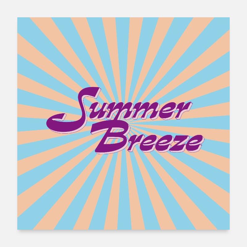 Faute de frappe rétro de Summer Breeze Poster 60 x 60 cm