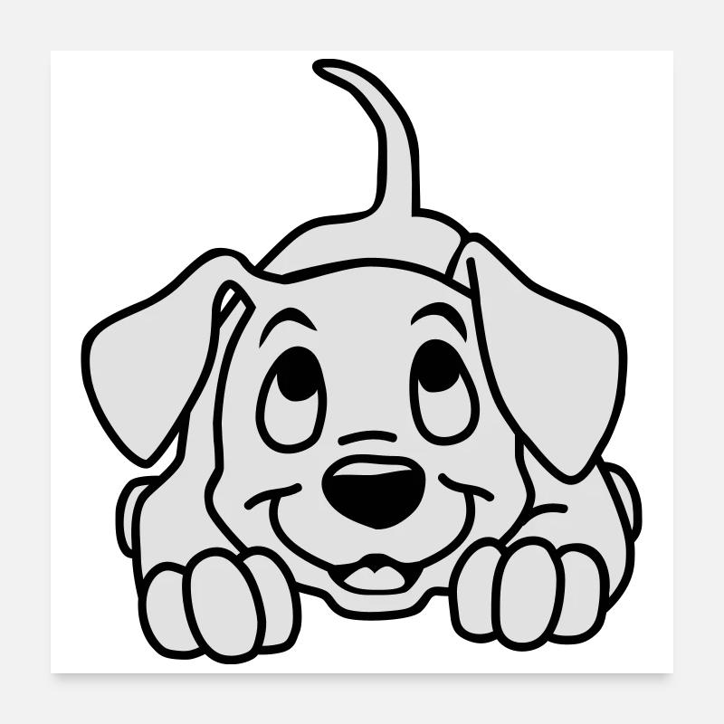 Chiot Poster 60 x 60 cm