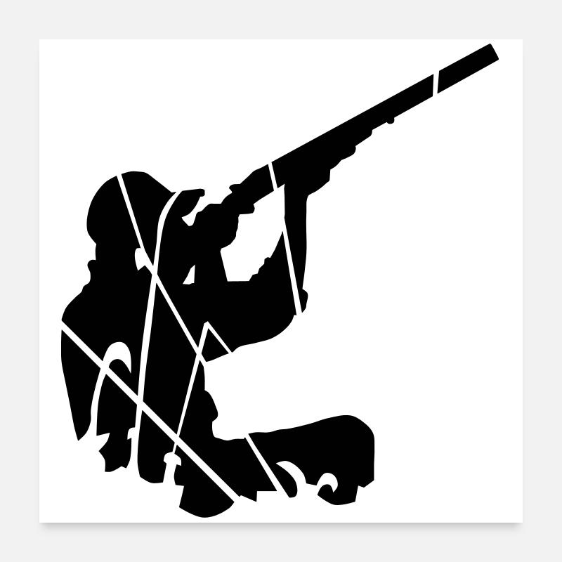 chasseur Poster 60 x 60 cm