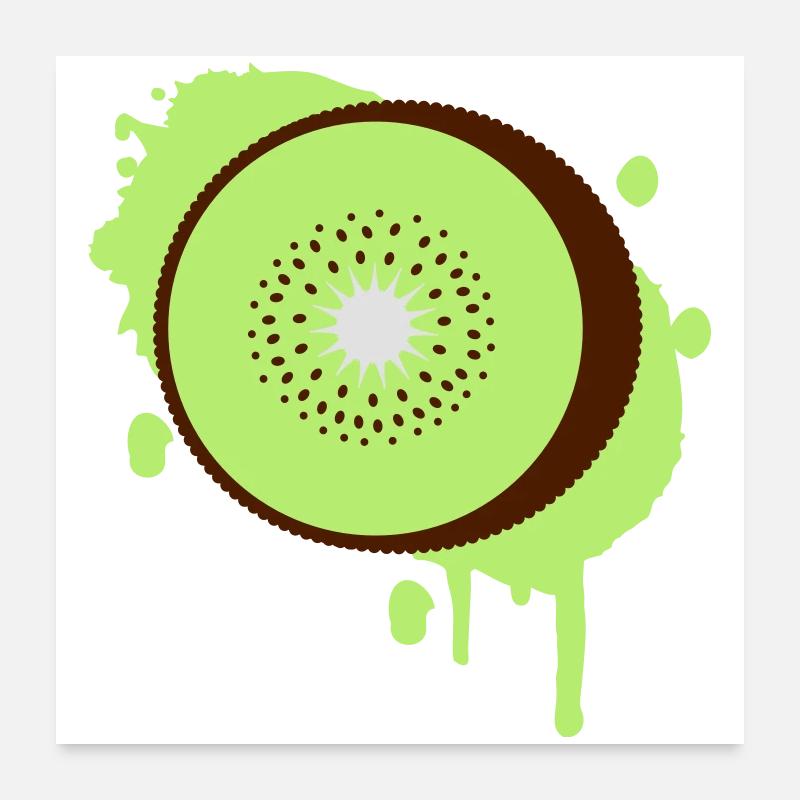 Kiwifrucht Graffiti Poster 60x60 cm