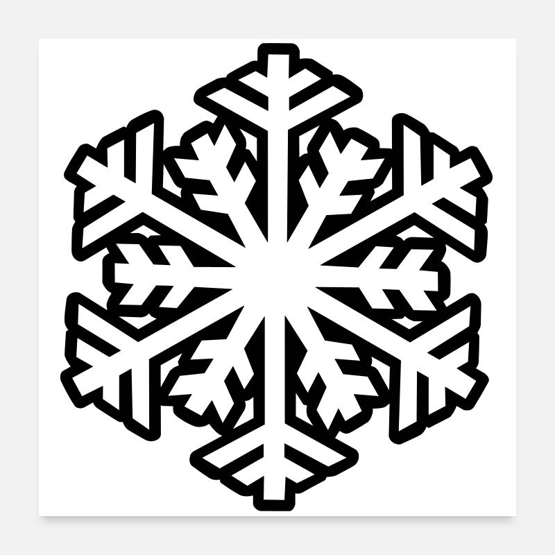 flocon de neige Poster 60 x 60 cm
