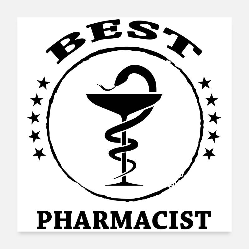 Best Pharmacist Poster 60x60 cm