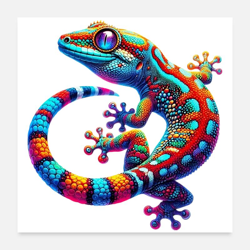 Gecko Poster 60 x 60 cm