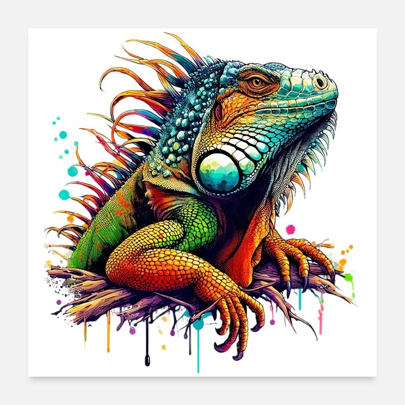 Iguane Poster 60 x 60 cm