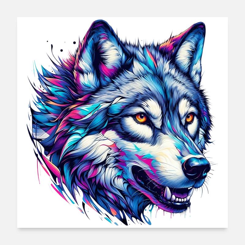 Loup Poster 60 x 60 cm