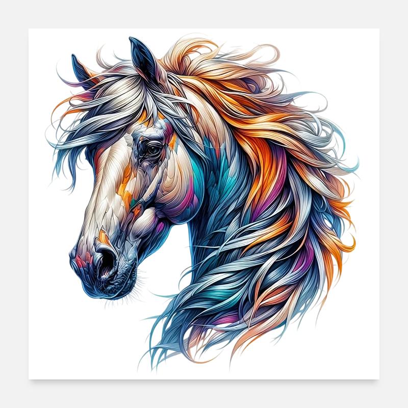 Cheval Poster 60 x 60 cm