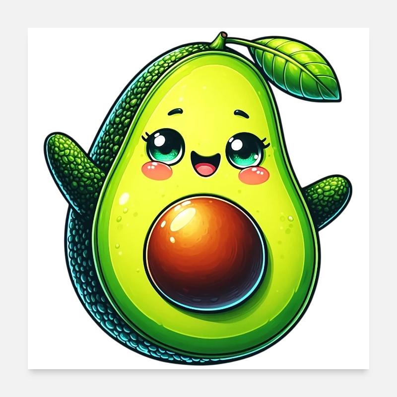 Avocado Poster 60x60 cm