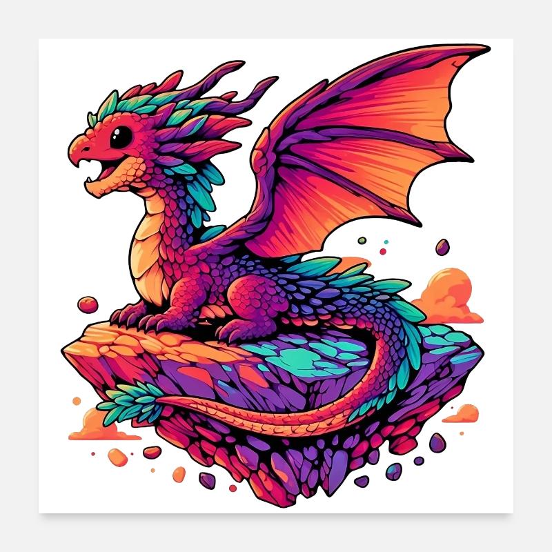 Dragon Poster 60 x 60 cm